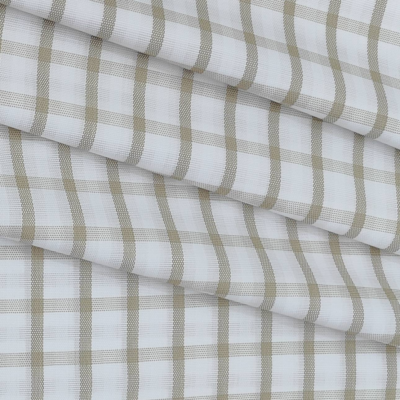 Shirt Fabric Mantire Poly Cotton Broad Check Colour White